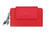 Long & Son Textured Envelope Flap Zip Small Purse / Wallet With Cord Charm Black  Taupe Red Tan Navy Grey