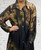 Diverse Silk Blend Italian Freesize Vintage Village Print Black Maxi Shirt Dress - Onesize Fits 10-18
