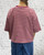 Diverse Italian Luxe Striped Box Fit Sweat Top - One size Fits UK 8-16