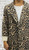 Italian Super Soft Suedette Open Front Animal Leopard Print Longline Jacket - One size Fits 8-16