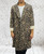 Italian Super Soft Suedette Open Front Animal Leopard Print Longline Jacket - One size Fits 8-16