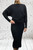 Diverse Super Soft Knit 2pc Black Or Pale Beige Ribbed Knit Batwing Jumper & Sleeveless Dress - Onesize Fits UK 6-12