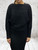 Diverse Super Soft Knit 2pc Black Or Pale Beige Ribbed Knit Batwing Jumper & Sleeveless Dress - Onesize Fits UK 6-12