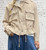 Italian Freesize Military Style Waist Length Jacket With Drawcord Waist - One size fits UK 8-14 Burgandy Black Beige Brown