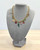Gold alloy 45cm chunky oval link charm necklace with toggle clasp - parrot heart flower and toadstool design