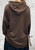 Super Soft Oversized Hooded Top Pockets & Animal Print Ribbon Ties To Sides & Neck - Black, Wine, Brown or Mocha - Onesize Fits UK 10-18