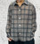 ZETA OTTO LYXE ITALIAN Grey Beige Check Tencel Long Sleeved  Embellished Crystal  Shirt - One Size Will Fit 10-22 ZETA OTTO LYXE ITALIAN Grey Beige Check Tencel Long Sleeved  Embellished Crystal  Shirt - One Size Will Fit 10-22
