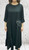Italian Black Stretch Scuba Jersey 3/4 Sleeved Animal Print Panel Midi Dress -One Suze Fits UK 10-16