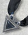 Statement On Trend Large Black & Silver Avant Garde Triangle Satin Scarf Necklace