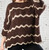 Italian open large knit  navy, cream or brown gold wavy jumper - One size will fit 10-20