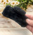 Faux Fur black 11cm hair claw clip