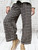 Super Soft Brushed Cotton Freesize Wide Leg Check Plaid Balloon Trousers With Cuff -  Fit UK 10-18