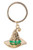 WITCH WITCH BAD WITCH GOLD ALLOY & GREEN KEYRING