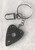 Antique silver Ouija Planchette Embossed Skull Keyring / Bag Charm