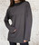 Made In Italy Essential Loose Fit Jersey Long Sleeved Polo Neck Top - One Size Fits UK 10-22
