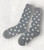 Spot Dot Design Terry & Wool Blend Super Warm Long Knee Boot Or Bed Socks - 5 Colours
