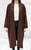 Italian One Size Drop Shoulder Classic Duster Open Front Oversized Coat - Stone, Navy Or Brown Onesize Fits UK 12-22