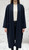 Italian One Size Drop Shoulder Classic Duster Open Front Oversized Coat - Stone, Navy Or Brown Onesize Fits UK 12-22