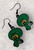 SpongeBob Squidward  Inspired Green Enamel & Black Alloy Drop Dangly Earrings 