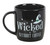 Wicked Without Coffee Black Ceramic Witch Themed Boxed Mug