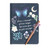 Midnight Moth Forest Design Navy Journal Notebook With Amethyst Chip Pen