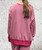 Hot Pink & Grey Striped Drop Hem Relaxed Fit Swestshirt Top One Size 8-22