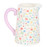 Spring Floral Design White & Cute Pastel Ditsy  Flowers Design Jug Vase