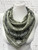 Khaki Green Mix Square Neckerchief Paisley & Star Print Scarf