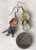 Horror Iconic Character Chucky & Tiffany Inspired Enamel Gold Drop Dangly Earrings