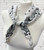 White Paisley & Star Print Neckerchief Square Scarf  