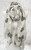 Beige Animal Print Heart Lightweight Chiffon Style Large Scarf