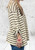 Toscana Moda One Size Cream & Brown Striped Knit Smock Top Fits UK 10-22