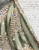 Laying Tiger Green Mix Large Striped Frayed Edge Scarf