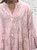 Made In Italy Pastel Pink Cheesecloth  Embroidered Flute Sleeve Smock Top One Size 10-18