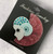 Pierrot Clown Blue Hat Pink Collar Large Acrylic  Embellished Brooch (Style 8)