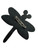 Retro Pink & Black Acrylic Dragonfly Brooch (Style 42)