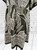 Dark Green Palm Leaf Print Loose Linen Blend Smock Dress Size M-L or 10-14