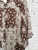 Studio Amour Brown & Cream Paisley Bandana Print Crepe Batwing Shirt One Size Fits UK 12-22
