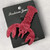 Large Statement Pink Pearlescent Acrylic Lobster Brooch (Style 66)