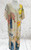 Italian Santorini Sunshine Design Beige Gold Fleck Lace Sleeve Maxi Dress - One Size 10-18