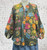 Made In Italy Khaki Green Bright Multi Floral Dip Back Smock Top  One Size Fits UK 10-18