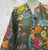 Made In Italy Khaki Green Bright Multi Floral Dip Back Smock Top  One Size Fits UK 10-18