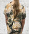 Made In Italy Khaki Green, Camel & Beige Dahlia Floral 2pc Crop Pants Set One Size 8-14
