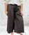 Made In Italy Chocolate Brown Cotton Poplin Wide Leg 7/8 Crop Trousers One Size Fits 8-18