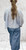 Made In Italy Sky Blue Sheer Artists Smock Pleated Yoke Blouse One Size Fits UK 10-20