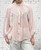 Made In Italy Pale Pink Sheer Artists Smock Pleated Yoke Blouse One Size Fits UK 10-20