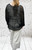 Made In Italy Black Crochet Batwing Gathered Front Top One Size Fits UK 8-20