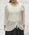 Made In Italy Beige Crochet Batwing Gathered Front Top One Size Fits UK 8-20