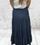 New Collection Navy Blue Soft Cotton Tiered Gypsy Style Maxi Skirt - One Size 8-18