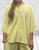 Made In Italy Yellow Gingham Seersucker Smock Top - One Size UK 10-18